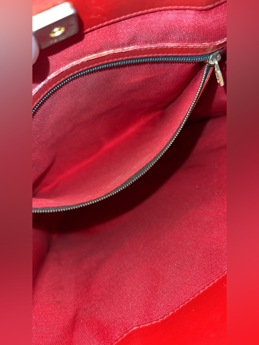 Fendi Leopard Print Tote Bag with Red Handles - Picture 7 of 14